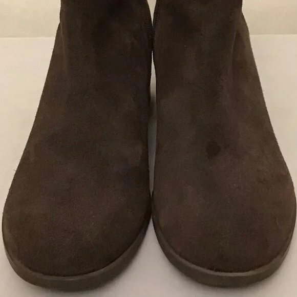 Koolaburra UGG 10 Gordana 1020132 Suede Ankle Boots Brown Booties Chunky Heels - Picture 6 of 12